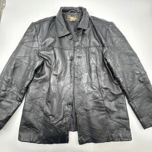 Vintage Patchwork Genuine Leather Jacket by Leather & Soul Mens Size X-Large